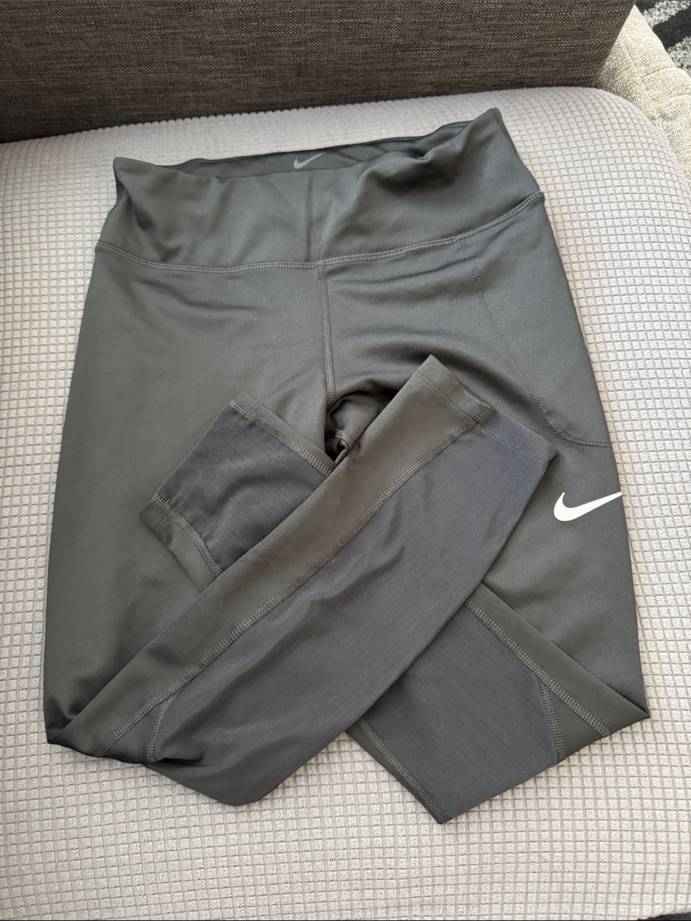 Nike Dri Fit Athletic Leggings With Mesh Calf